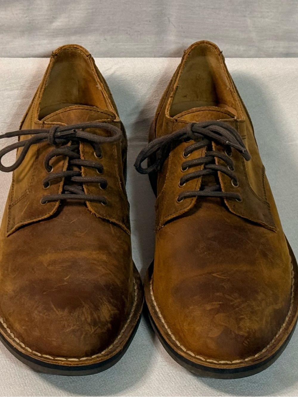 Cole Haan Grand.OS Brown Leather Plain Toe Derby Shoes Men’s 9M